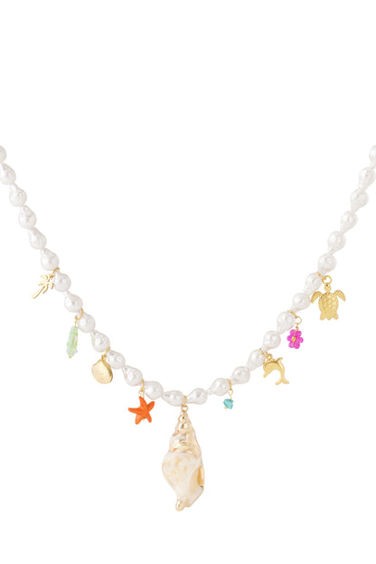 Océane - Collier à breloques coquillages
