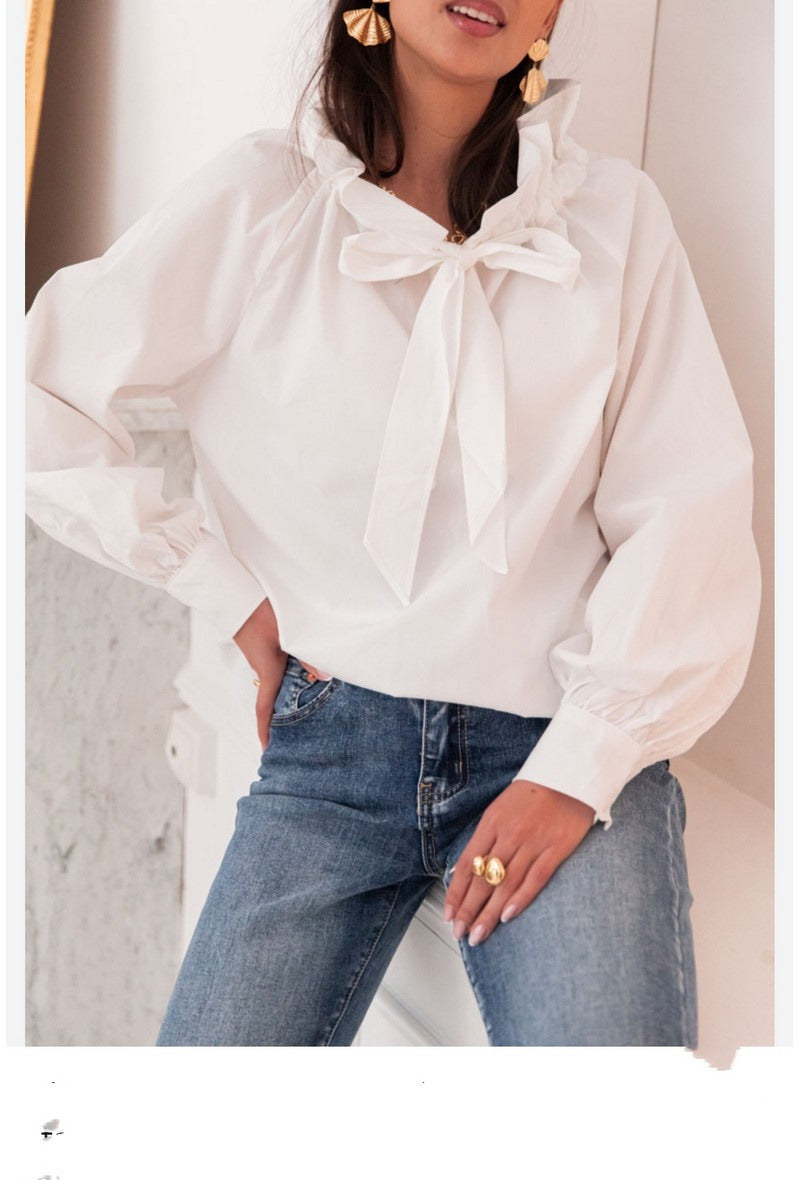 Blanche - Blouse Noeud