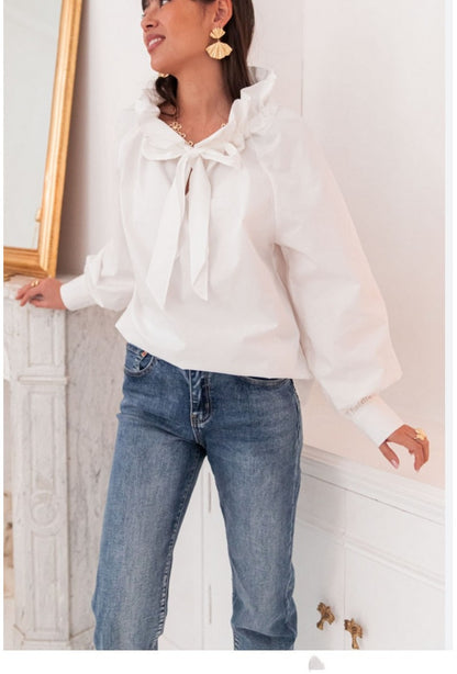 Blanche - Blouse Noeud